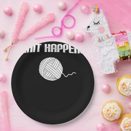 Strick passiert - Knitterknetter Crochet Pappteller (Party)