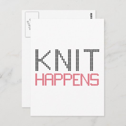 Strick passiert postkarte (Vorne/Hinten)