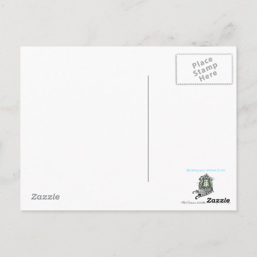 Strick passiert postkarte (Rückseite)