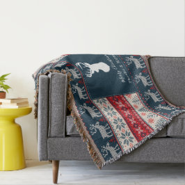 Strick Pattern Weihnachten Personalisiert Decke