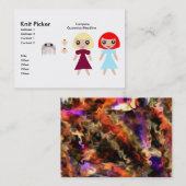 Strick Picker-Visitenkarte Visitenkarte (Vorne/Hinten)