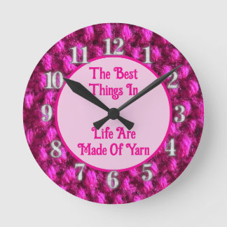 Strick Pink Crochet Pattern Crafty Liebe Garn Runde Wanduhr