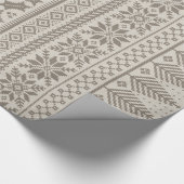 Strick-Pullover auf brauner Insel Geschenkpapier (Ecke)