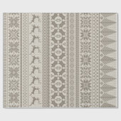 Strick-Pullover auf brauner Insel Geschenkpapier (Flach)