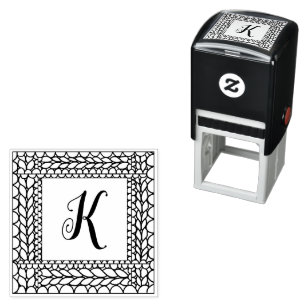STRICK PURL 1.5" Quadrat Selbstfarbige Briefmarke Permastempel