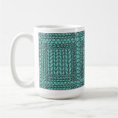 STRICK PURL AQUAMARIN große weiße Tasse (Links)