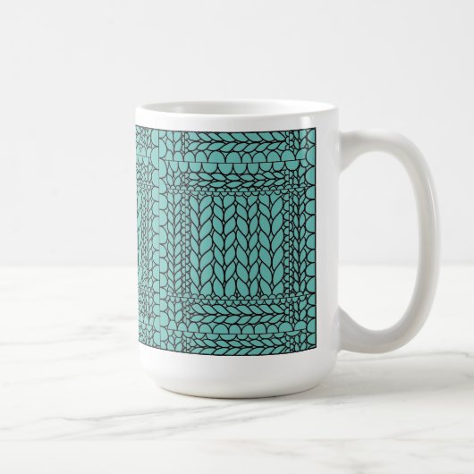 STRICK PURL AQUAMARIN große weiße Tasse (Rechts)