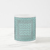 STRICK PURL AQUAMARIN Mattierte Glas Tasse + Urspr (Mittel)