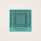 STRICK PURL AQUAMARIN Square Business Card (Vorderseite)