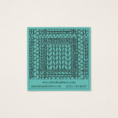 STRICK PURL AQUAMARIN Square Business Card (Rückseite)