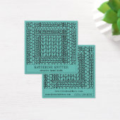 STRICK PURL AQUAMARIN Square Business Card (Schreibtisch)