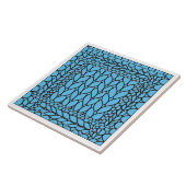 STRICK PURL BLUE Keramik Tile Fliese (Seite)