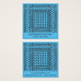 STRICK PURL BLUE Square Business Card