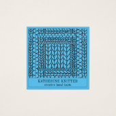STRICK PURL BLUE Square Business Card (Vorderseite)