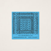 STRICK PURL BLUE Square Business Card (Rückseite)