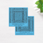 STRICK PURL BLUE Square Business Card (Schreibtisch)