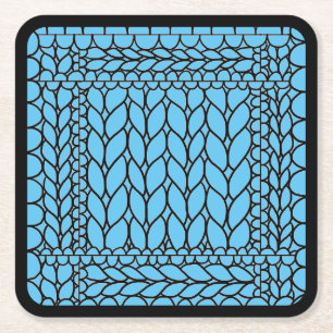 STRICK PURL BLUE Square Paper Untersetzer II