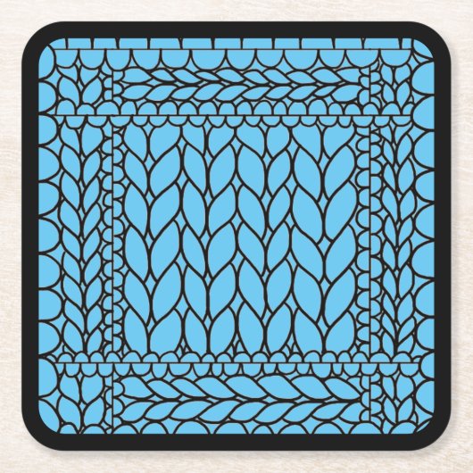 STRICK PURL BLUE Square Paper Untersetzer II (Vorderseite)