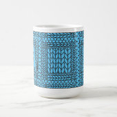 STRICK PURL BLUE Tallweiße Tasse + Text (Mittel)