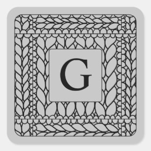 STRICK PURL GRAY Kleine Quadrat Sticker + Erste Sc
