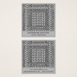 STRICK PURL GRAY Square Business Card