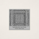 STRICK PURL GRAY Square Business Card (Vorderseite)