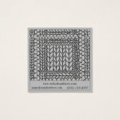 STRICK PURL GRAY Square Business Card (Rückseite)