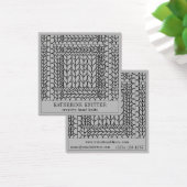 STRICK PURL GRAY Square Business Card (Schreibtisch)