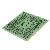 STRICK PURL SAGE Keramik Tile + Initial Fliese (Seite)