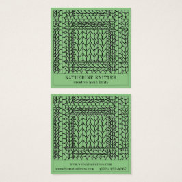 STRICK PURL SAGE Square Business Card
