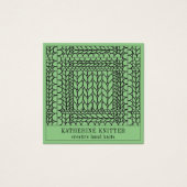 STRICK PURL SAGE Square Business Card (Vorderseite)