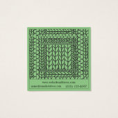 STRICK PURL SAGE Square Business Card (Rückseite)