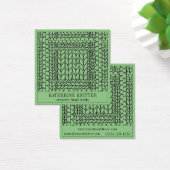 STRICK PURL SAGE Square Business Card (Schreibtisch)