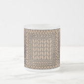STRICK PURL TAN Mattierte Tasse aus Glas (Mittel)