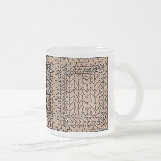 STRICK PURL TAN Mattierte Tasse aus Glas (Rechts)