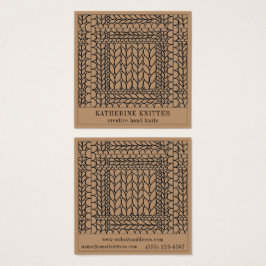 STRICK PURL TAN Square Business Card