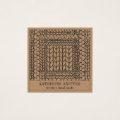 STRICK PURL TAN Square Business Card (Vorderseite)