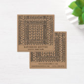 STRICK PURL TAN Square Business Card (Schreibtisch)