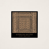 STRICK PURL TAN Square Business Card II (Vorderseite)
