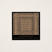 STRICK PURL TAN Square Business Card II (Rückseite)