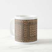 STRICK PURL TAN Weiße Tasse (Vorderseite Links)