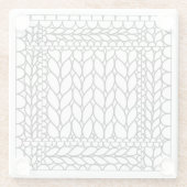 STRICK PURL WHITE Glass Drink Untersetzer (Rückseite)