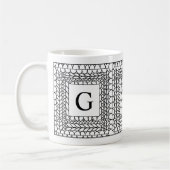 STRICK PURL WHITE White Tasse + Initial (Links)