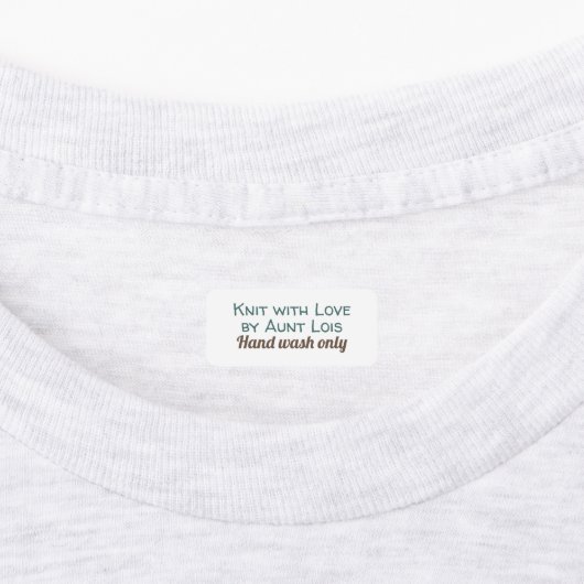 Strick-Reinigung der Waschanleitung Etiketten (Befestigt)