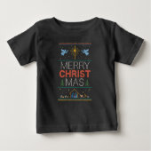 Strick Religiöser Christlicher Weihnachtssüßer Baby T-shirt (Vorderseite)