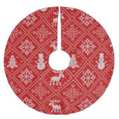 Strick schauen Weihnachtsbaumrock Polyester Weihnachtsbaumdecke (Vorderseite)