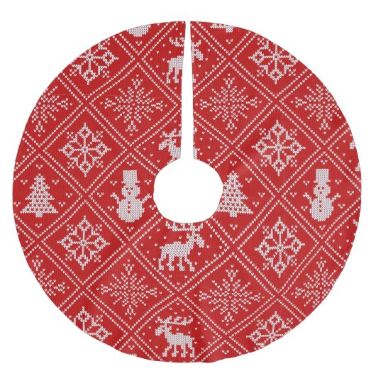 Strick schauen Weihnachtsbaumrock Polyester Weihnachtsbaumdecke (Vorderseite)