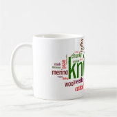 Strick-Schraubendraht-strickendes Lexikon für Kaffeetasse (Links)