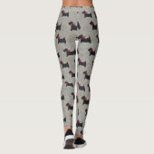 Strick-schwarze Terrier-Leggings Leggings (Rückseite)