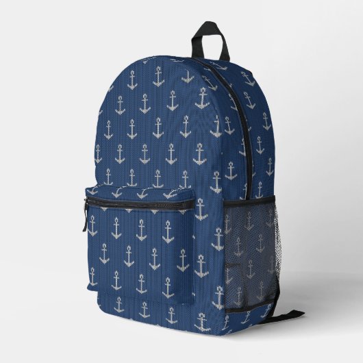 Strick Sea Anchor Bedruckter Rucksack (Rückseitige Ecke Rechts)